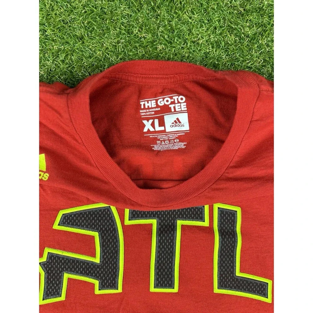 Adidas Mens Atlanta Hawks Paul Millsap #4 Player Shirt Red Ultimate tee size XL